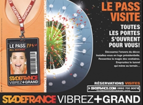 Concours Stade de France : Pass Visite adulte X 2 à gagner